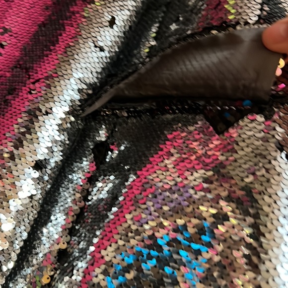 EUC Unisex Silver Sequined Blazer/Coat - Picture 10 of 16